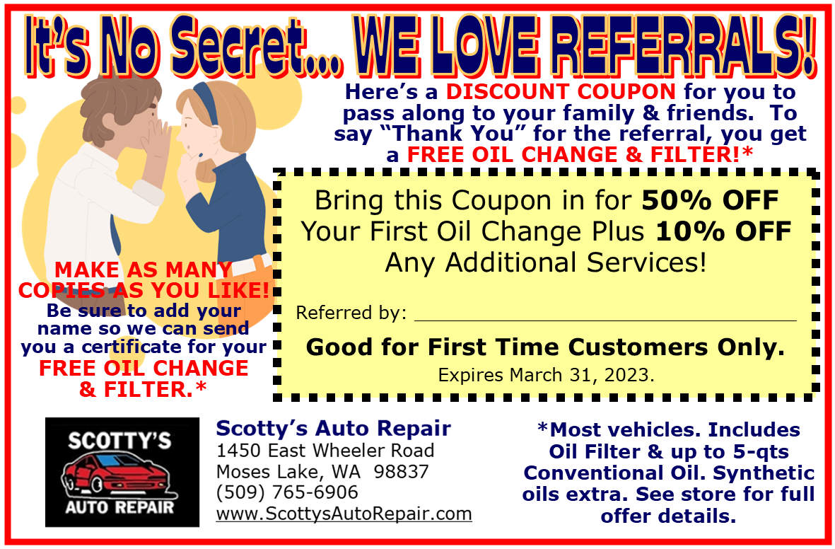 Specials Scotty's Auto Repair
